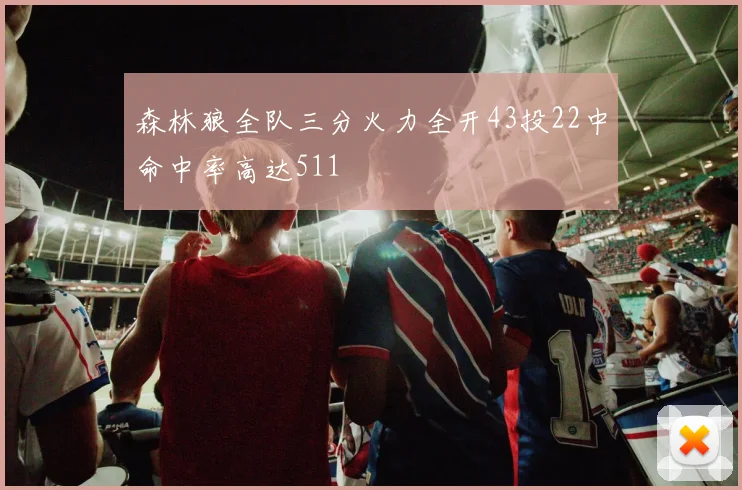 森林狼全队三分火力全开43投22中命中率高达511